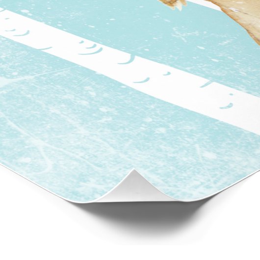 Happy Flower Animal in Blue Forest-Dog-Retriever Perfect Poster (Hoek)