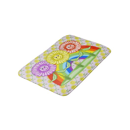 Happy Flower Bath Mat (Gekanteld)