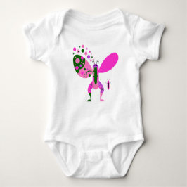 Happy Flower Butterfly Illustration Romper