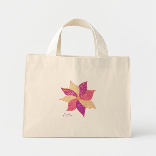 Happy Flower Canvas tas (Voorkant)