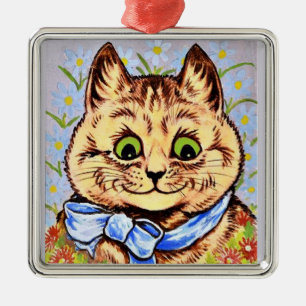 Happy Flower Cat door Louis Wain ornament