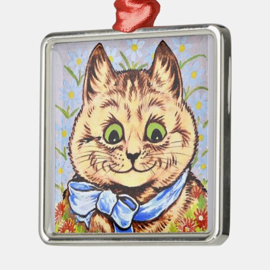 Happy Flower Cat door Louis Wain ornament (Links)