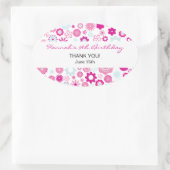 Happy Flower Dank je Verjaardag Sticker (Tas)