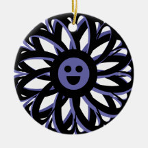 Happy Flower Friendship Ornament - blauw