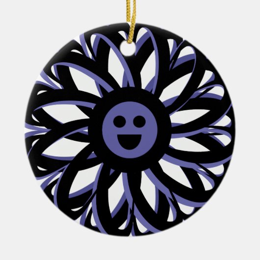 Happy Flower Friendship Ornament - blauw (Voorkant)