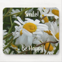 Happy Flower - Happy Face glimlachend Daisy Muismat