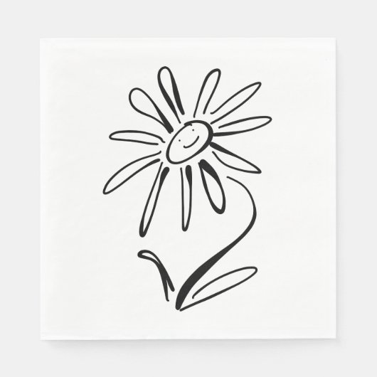 HAPPY FLOWER Paper Napkin Servet (Voorkant)