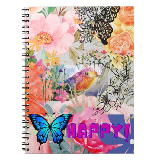 Happy Flower Power Notitieboek (Voorkant)