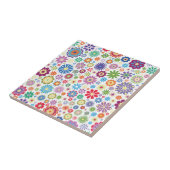 Happy flower power tegeltje (Zijkant)