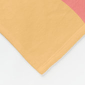 Happy Flower Retro 60s Blush Pink and Yellow Fleece Deken (Hoek)