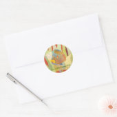 Happy Flower Ronde Sticker (Envelop)