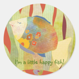 Happy Flower Ronde Sticker