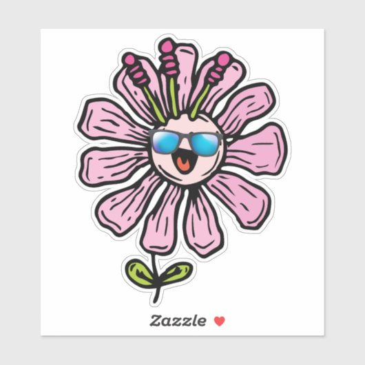 Happy Flower Sticker (Vel)