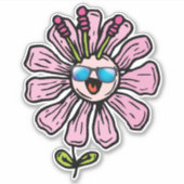 Happy Flower Sticker (Voorkant)