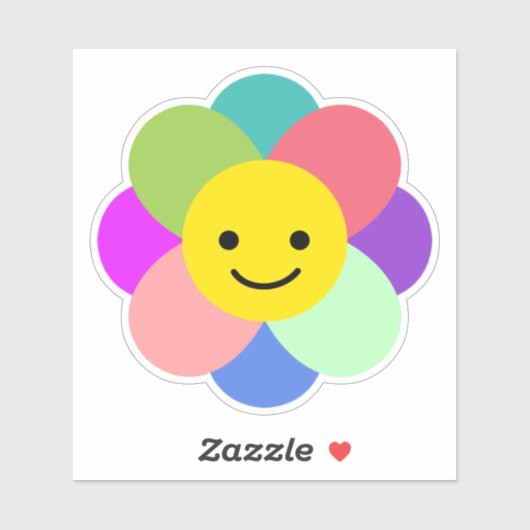 Happy Flower Sticker (Vel)