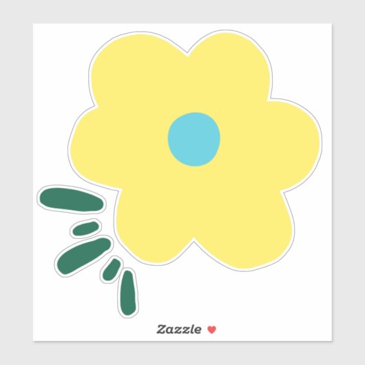 Happy Flower Sticker (Vel)