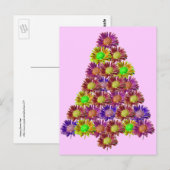 Happy Flower-structuur Briefkaart (Voorkant / Achterkant)