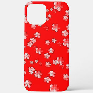 Happy Flowers 3 - Red - Cute Girly Hoesje -