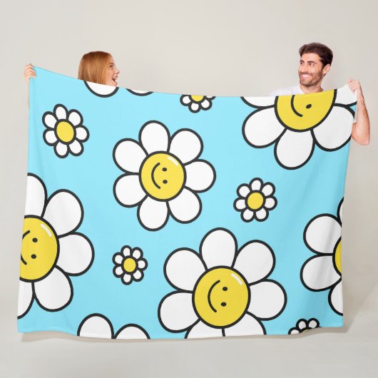 Happy Flowers 60x80 Fleece Deken (In situ)