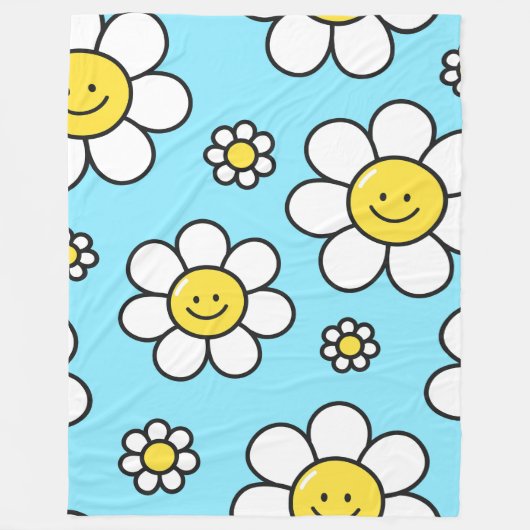Happy Flowers 60x80 Fleece Deken (Voorkant)