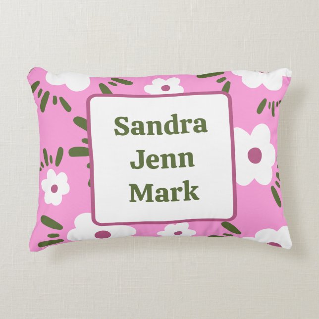 Happy Flowers Accent Kussen (Voorkant)