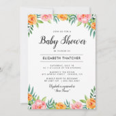 Happy Flowers Baby shower Kaart (Voorkant)