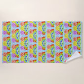 Happy Flowers Beach Towel Strandlaken (Voorkant)