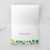 Happy Flowers Bedankt Card (Binnen)