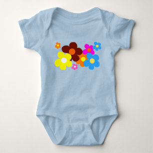 Happy Flowers Bord Blauw Romper