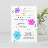 Happy Flowers Boy of Girl Baby shower Kaart (Staand voorkant)