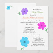 Happy Flowers Boy of Girl Baby shower Kaart (Voorkant / Achterkant)