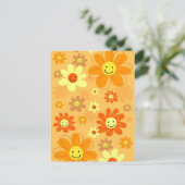 Happy Flowers Briefkaart (Staand voorkant)