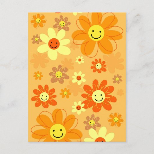 Happy Flowers Briefkaart (Voorkant)