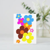 Happy Flowers Briefkaart (Staand voorkant)