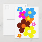 Happy Flowers Briefkaart (Voorkant / Achterkant)