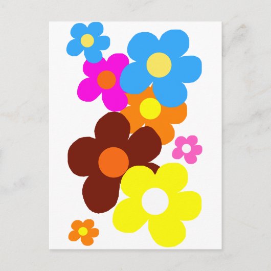 Happy Flowers Briefkaart (Voorkant)
