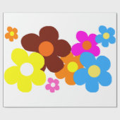 Happy Flowers Cadeaupapier (Vlak)