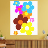Happy Flowers Canvas Afdruk (Insitu (Woonkamer))