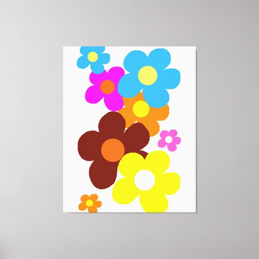 Happy Flowers Canvas Afdruk (Voorkant)