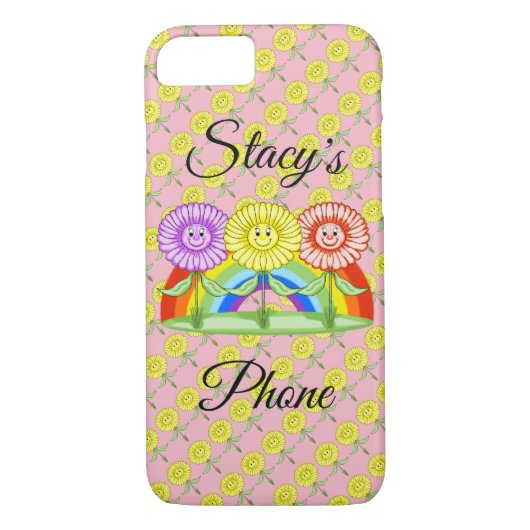 Happy Flowers Cell Phone Case (Achterkant)