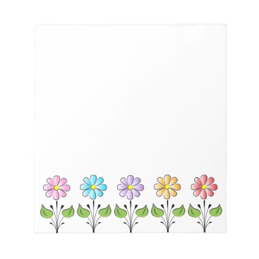 Happy Flowers Multi Colors Notitieblok (Voorkant)