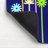 Happy Flowers (Navy Blue) - promotie Muismat (Hoek)