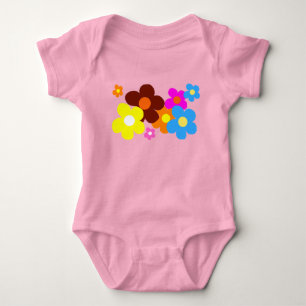 Happy Flowers Pastel Roze Romper