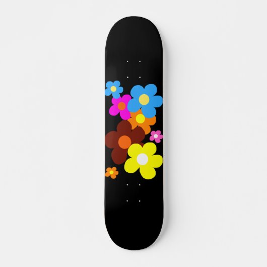 Happy Flowers Persoonlijk Skateboard (Voorkant)