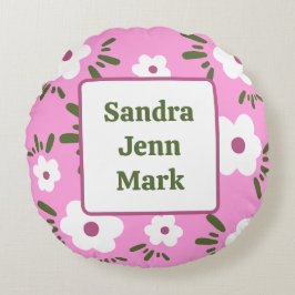 Happy Flowers Rond Kussen