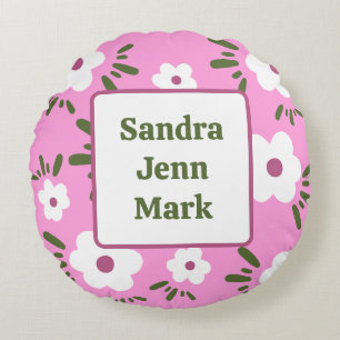 Happy Flowers Rond Kussen