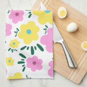 Happy Flowers Theedoek (Quarter Fold)