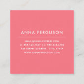 Happy Flowers | Vierkante Visitekaartje (Achterkant)