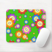 Happy Flowers Wallpaper Muismat (Met muis)