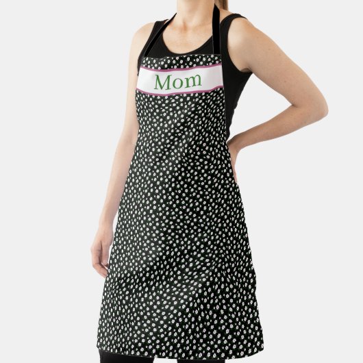 Happy Flowers Zwart Schort (Insitu)